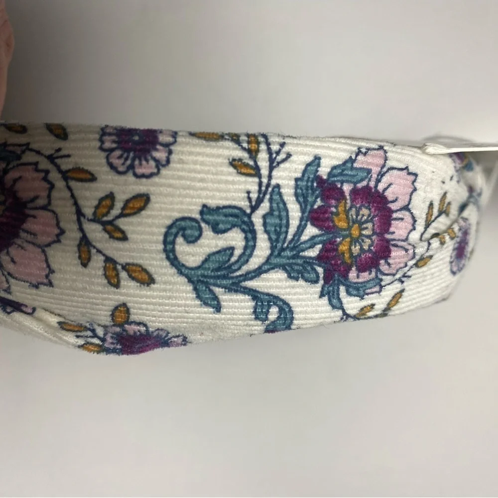 Joie Kids NWT White and Purple Floral Ruched Headband